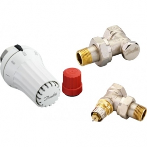 Комплект радиаторных терморегуляторов Danfoss угловой (013G5173)